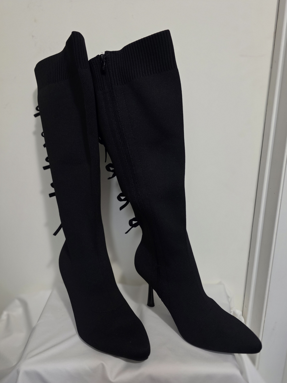 Torrid Size 9 WW Wide Calf Women's Black Knee-High Pointed-Toe Stiletto Boots